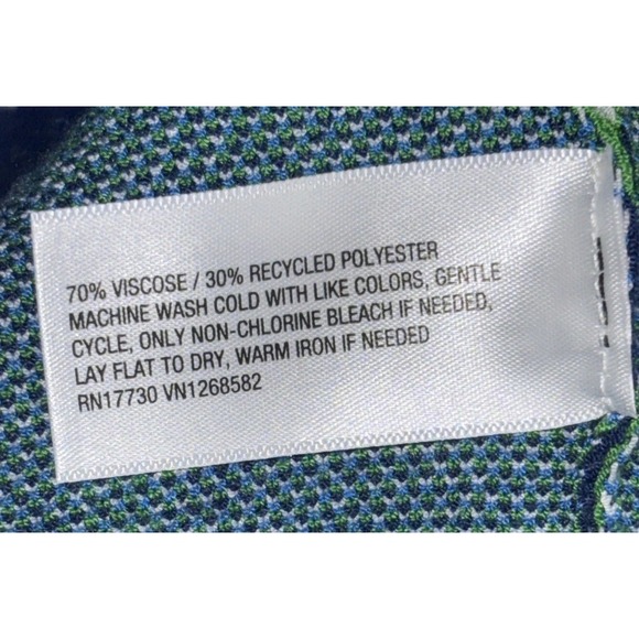 Kate Spade Floral Print Short Sleeve Crewneck Sweater Top Sz L Blue Pull Over - Picture 10 of 11